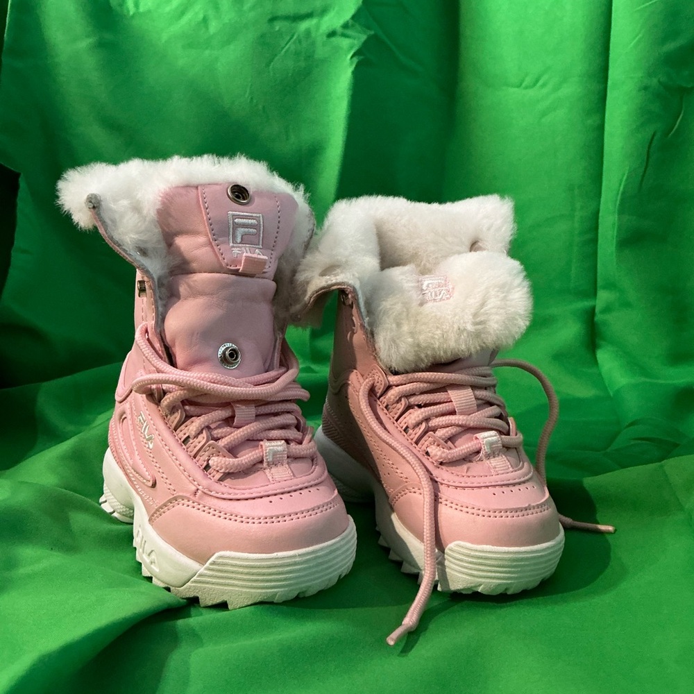 Fila Light Pink Fur-Lined Boots